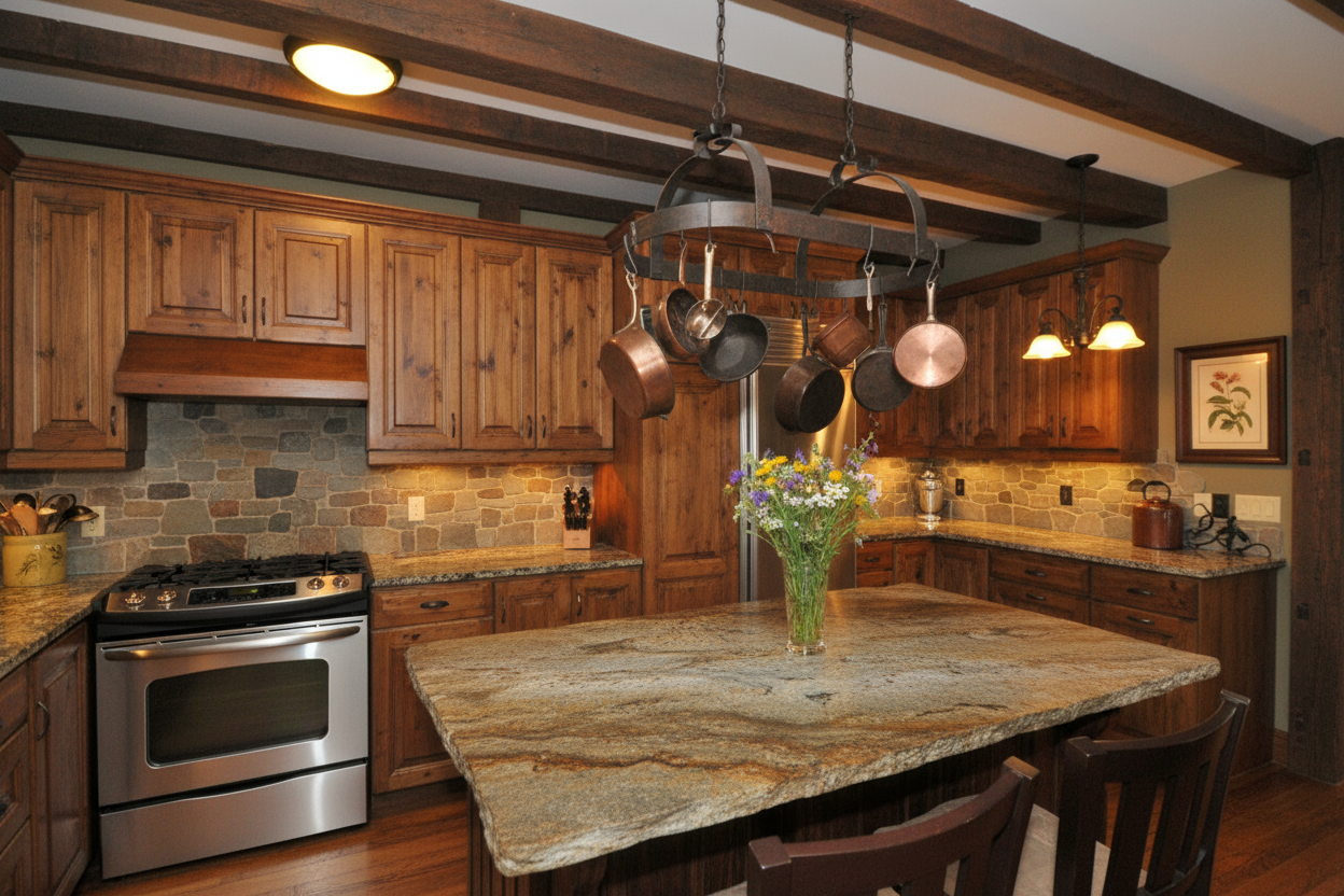 Modern kitchen after rustic design transformation